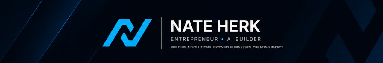 Nate Herk YouTube channel banner